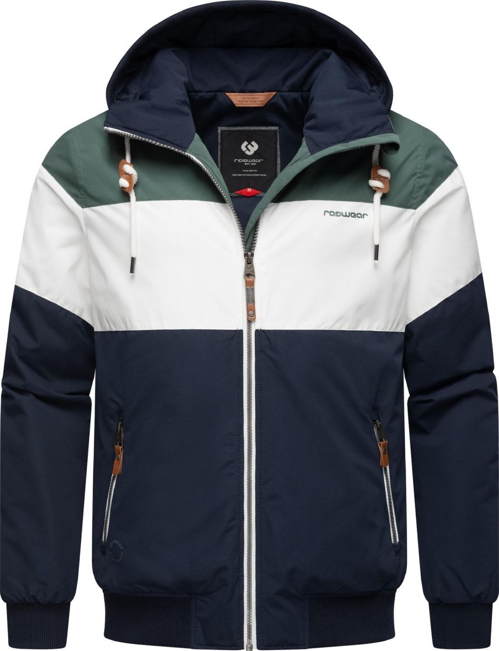 Ragwear Outdoorová bunda  modrá / zelená / biela