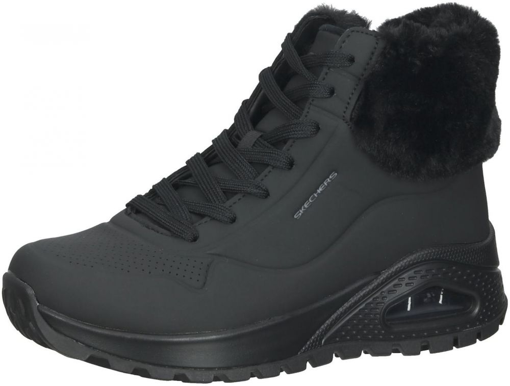 SKECHERS Šnurovacie členkové čižmy  čierna
