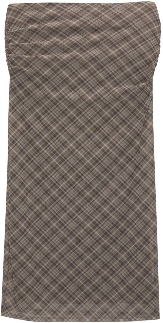 Pull&Bear Sukňa  sivá / svetlosivá / biela