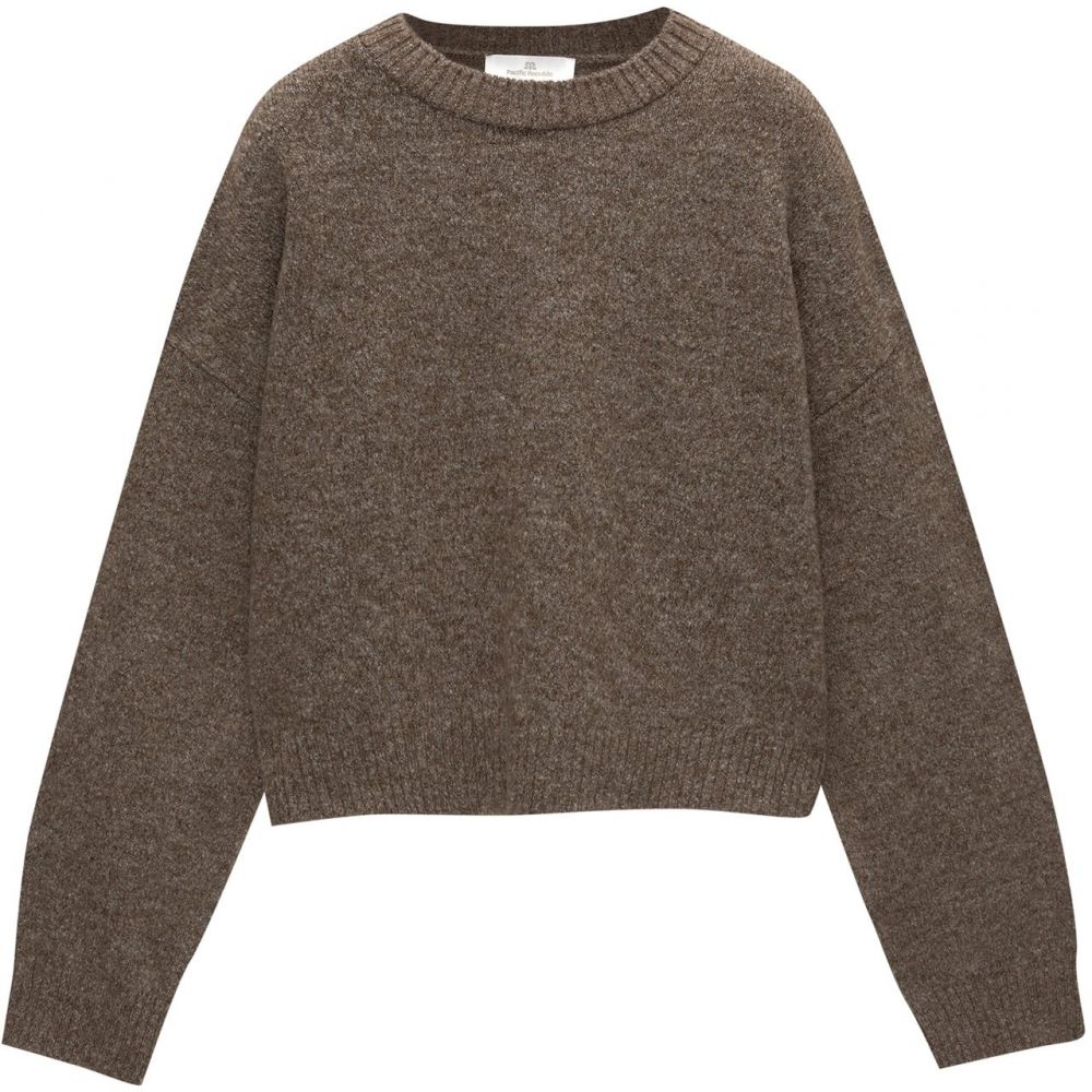 Pull&Bear Sveter  hnedá melírovaná