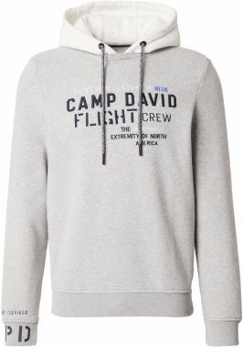 CAMP DAVID Mikina  námornícka modrá / azúrová / sivá melírovaná / biela
