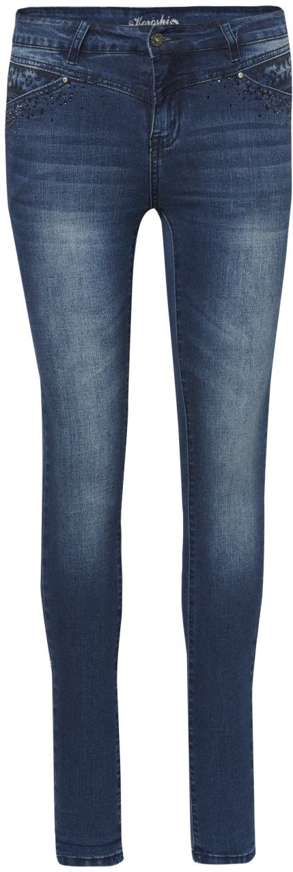 KOROSHI Džínsy  modrá denim