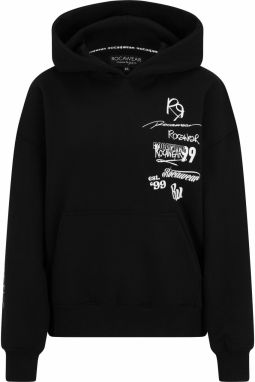 ROCAWEAR Mikina 'Rough'  čierna / biela