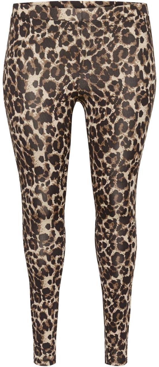 KAFFE CURVE Legíny 'Peppi'  sépiová / čierna