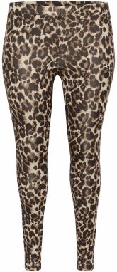 KAFFE CURVE Legíny 'Peppi'  sépiová / čierna