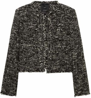 MANGO Prechodná bunda 'Salt'  krémová / čierna