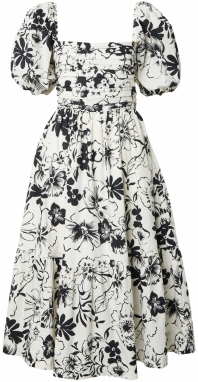 Abercrombie & Fitch Šaty 'EMERSON'  čierna / biela