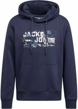 JACK & JONES Mikina  námornícka modrá / mätová / pastelovo ružová / biela