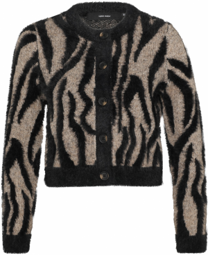 Vero Moda Petite Kardigán 'VMVALENTINA'  tmavobéžová / čierna