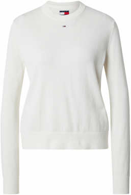 Tommy Jeans Sveter 'ESSENTIAL'  biela