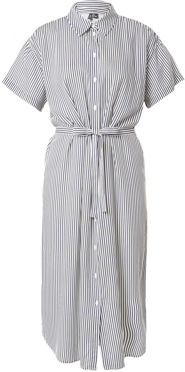 VERO MODA Košeľové šaty 'VMBumpy'  námornícka modrá / biela