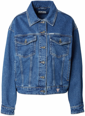 GUESS JEANS Prechodná bunda  modrá denim