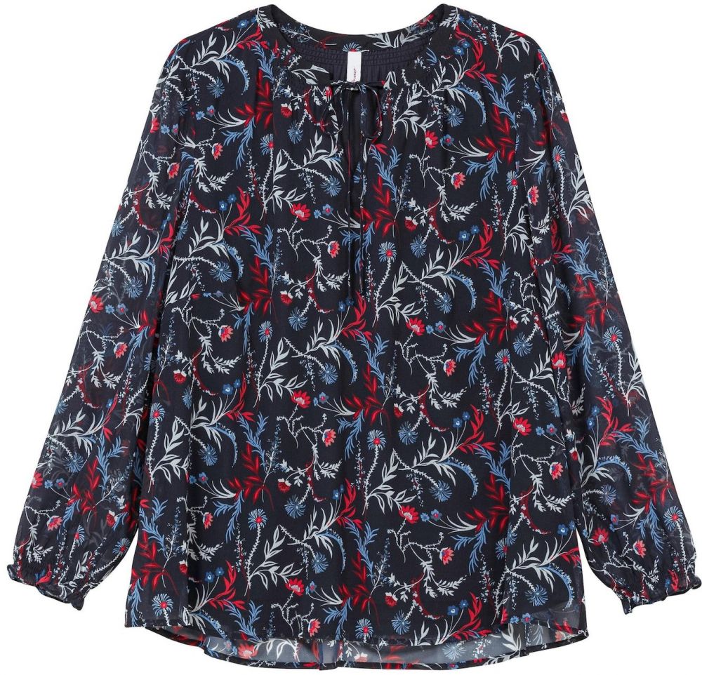 SHEEGO Blúzka  modrá / rosé / tmavočervená