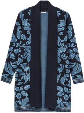 SHEEGO Kardigán  námornícka modrá / svetlomodrá / biela