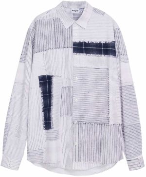 Desigual Košeľa  modrá / sivá / čierna