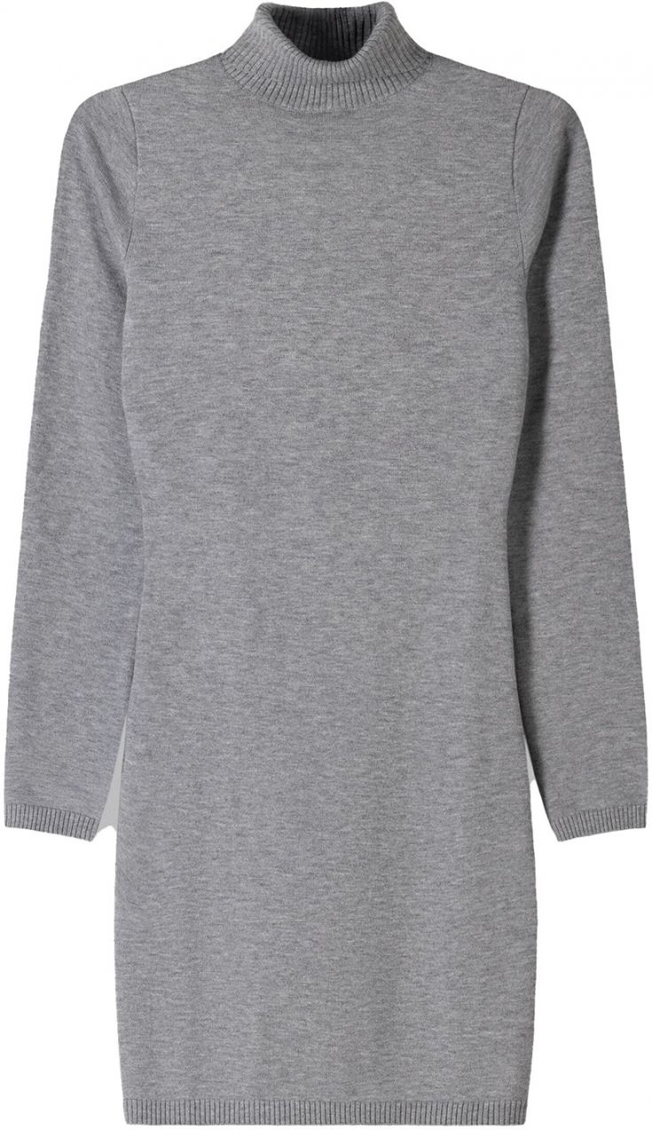Bershka Pletené šaty  sivá melírovaná