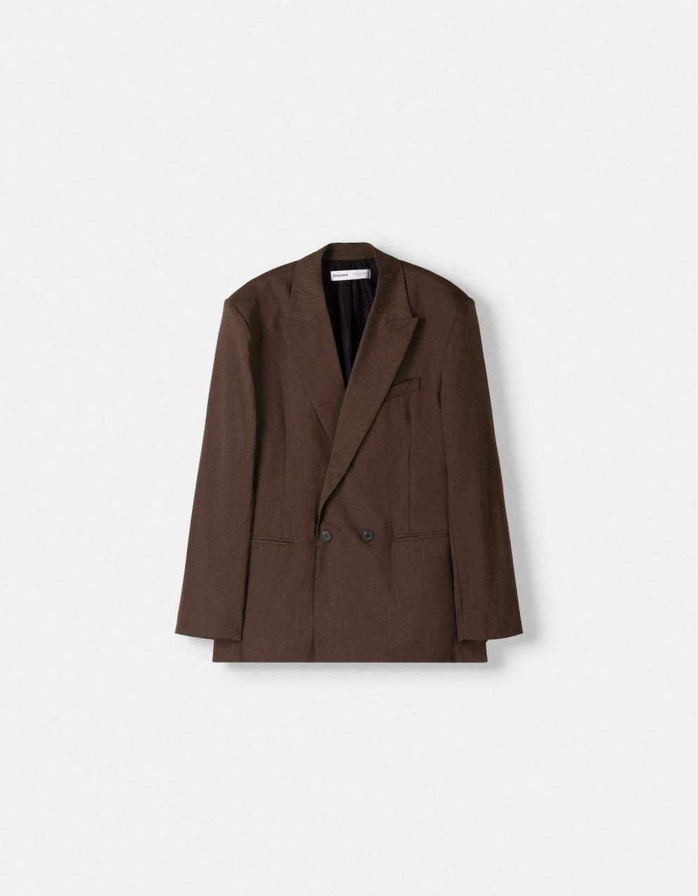 Bershka Blejzer  tmavohnedá