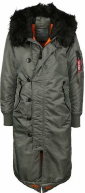 ALPHA INDUSTRIES Zimná bunda  tmavozelená / čierna