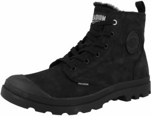Palladium Šnurovacie čižmy  čierna / biela