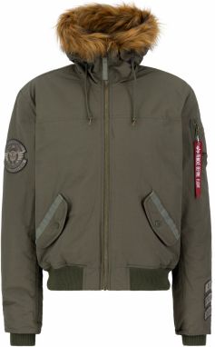 ALPHA INDUSTRIES Zimná bunda 'Arctic Guardians '  olivová / krvavo červená / biela