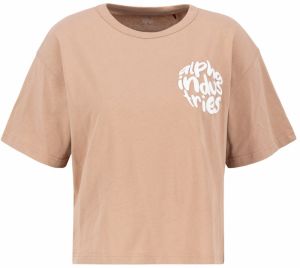 ALPHA INDUSTRIES Tričko  koralová / biela
