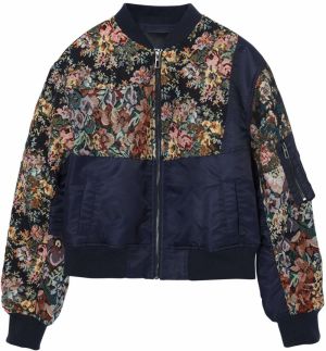 Desigual Prechodná bunda  zelená / ružová / burgundská / čierna