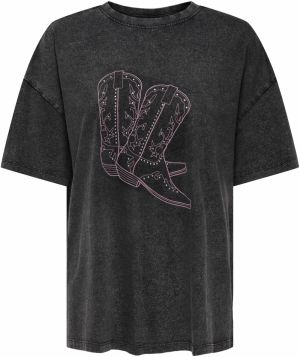 JDY Tričko 'JDYCarla'  tmavosivá / orgovánová / strieborná