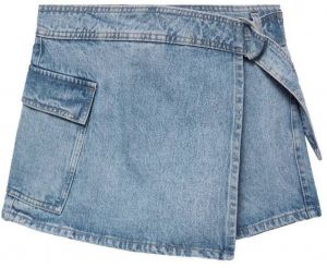 MANGO Džínsy  modrá denim