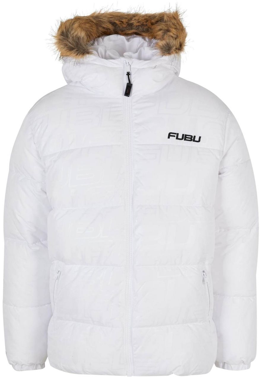 FUBU Zimná bunda  čierna / biela