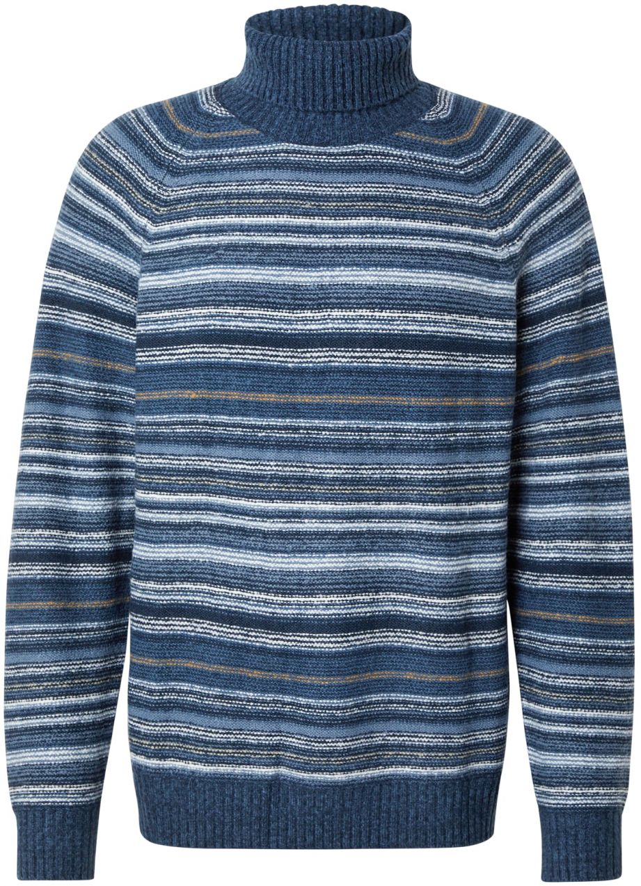 INDICODE JEANS Sveter 'Fikkan'  béžová / námornícka modrá / modrá denim / biela