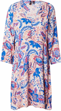 VERO MODA Košeľové šaty 'VMMenny'  modrá / striebornosivá / marhuľová / ružová