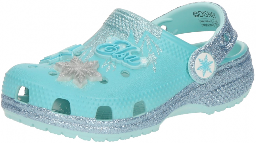 Crocs Otvorená obuv 'Frozen Elsa Classic'  tyrkysová / strieborná