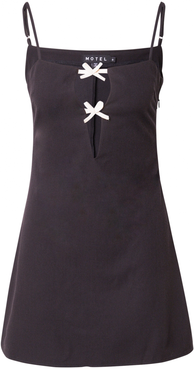 Motel Šaty 'Asinel'  krémová / čierna