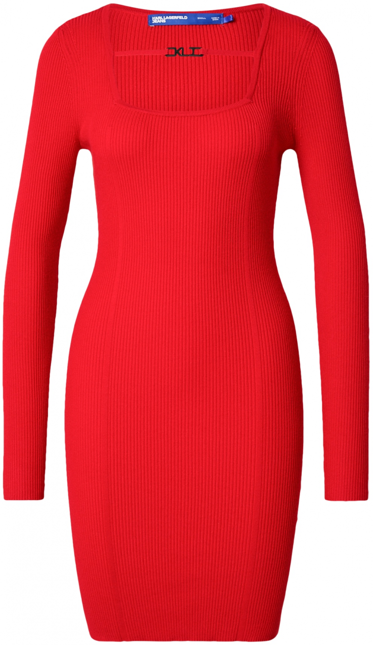 KARL LAGERFELD JEANS Pletené šaty  červená