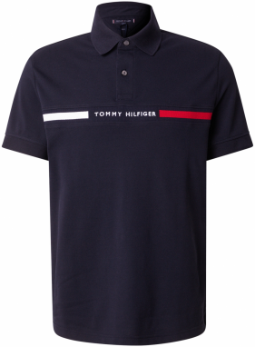 TOMMY HILFIGER Tričko  námornícka modrá / krvavo červená / biela