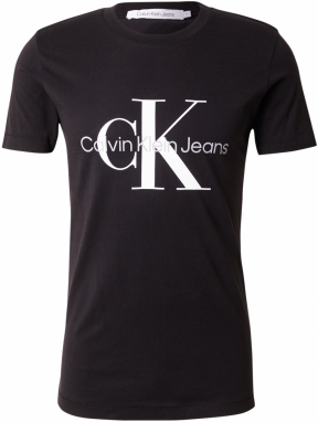 Calvin Klein Jeans Tričko  sivá / čierna / biela