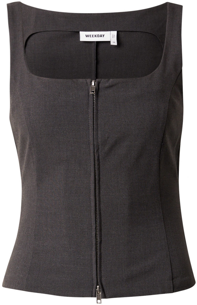 WEEKDAY Top 'Hilma'  tmavosivá