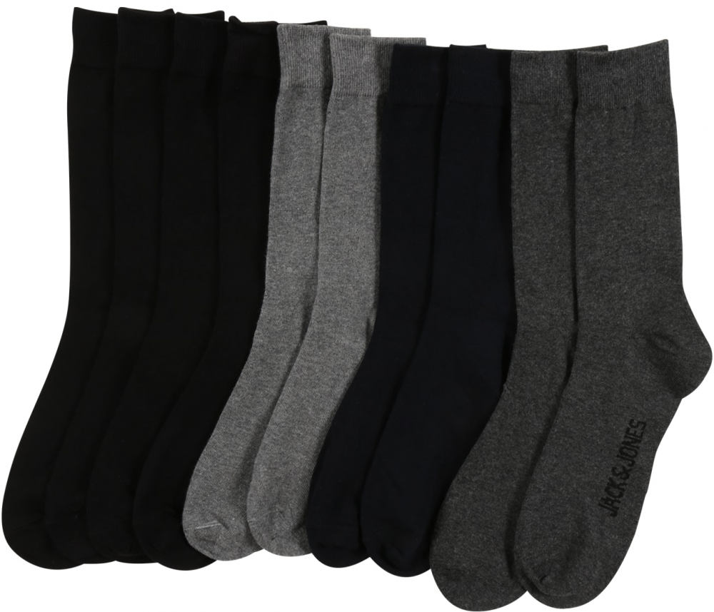 JACK & JONES Ponožky 'JACJens'  námornícka modrá / sivá / tmavosivá / čierna