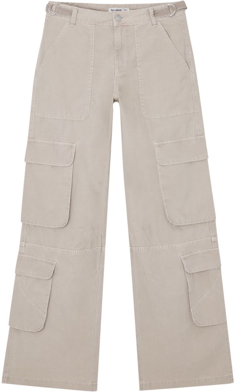 Pull&Bear Rifľové kapsáče  tmelová