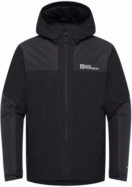 JACK WOLFSKIN Outdoorová bunda 'Jasper'  antracitová / čierna / biela