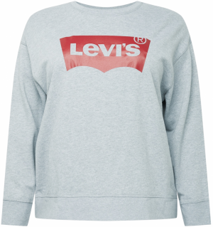 Levi's® Plus Mikina 'PL Graphic Standard Crew'  sivá melírovaná / červená