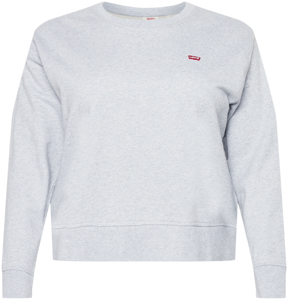 Levi's® Plus Mikina 'PL Standard Crew Swtshrt'  sivá / červená