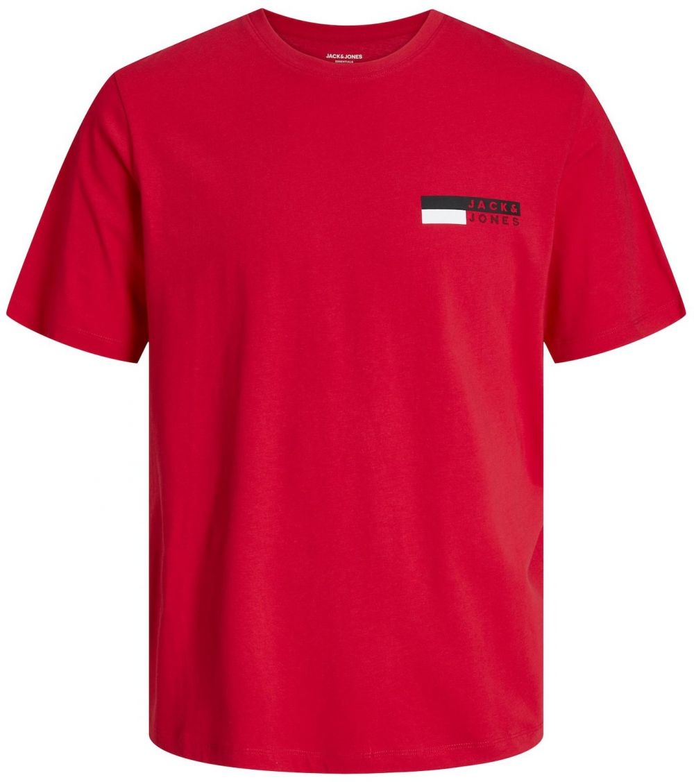JACK & JONES Tričko  červená / čierna / biela
