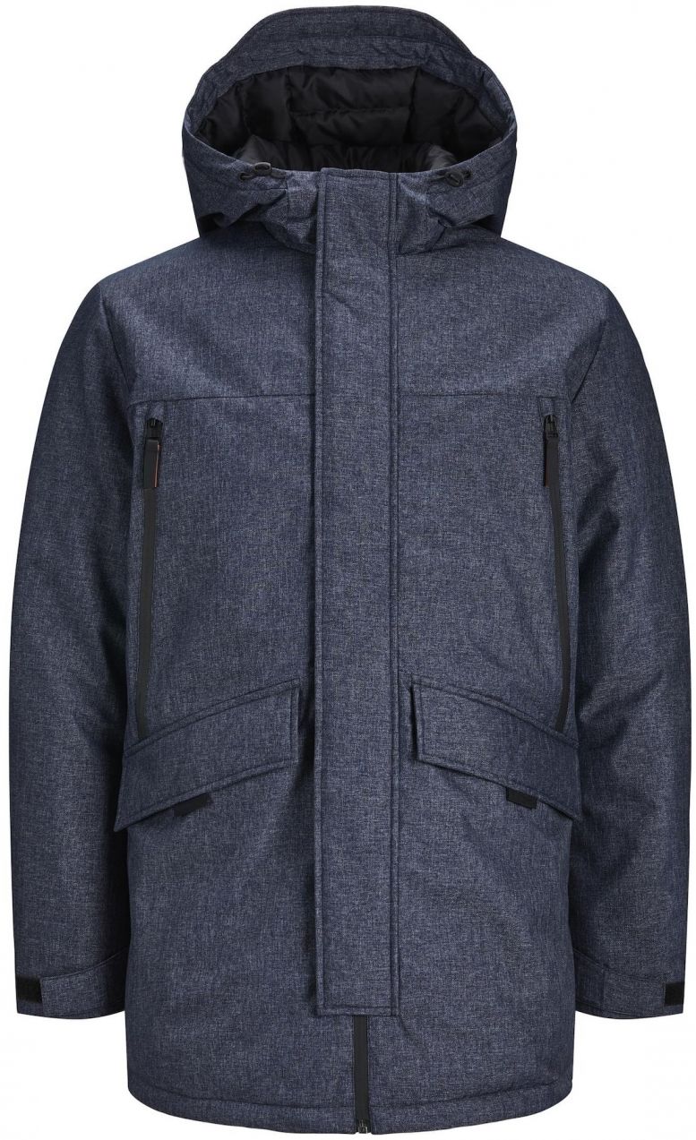 JACK & JONES Zimná parka 'JCOBlack'  modrá denim
