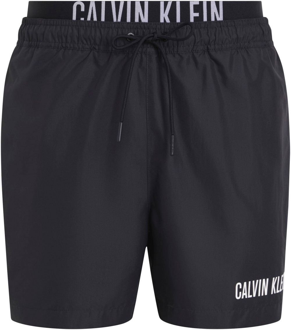 Calvin Klein Swimwear Plavecké šortky  čierna / biela