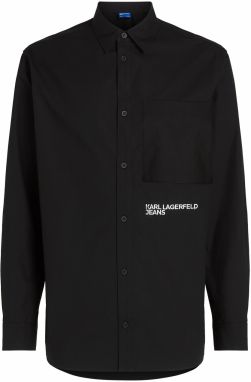 KARL LAGERFELD JEANS Košeľa  čierna / biela