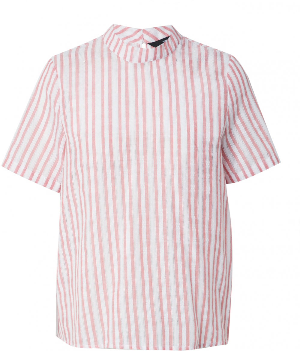 VERO MODA Blúzka 'VMOLLIE'  melónová / šedobiela