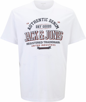 Jack & Jones Plus Tričko  námornícka modrá / tmavočervená / biela