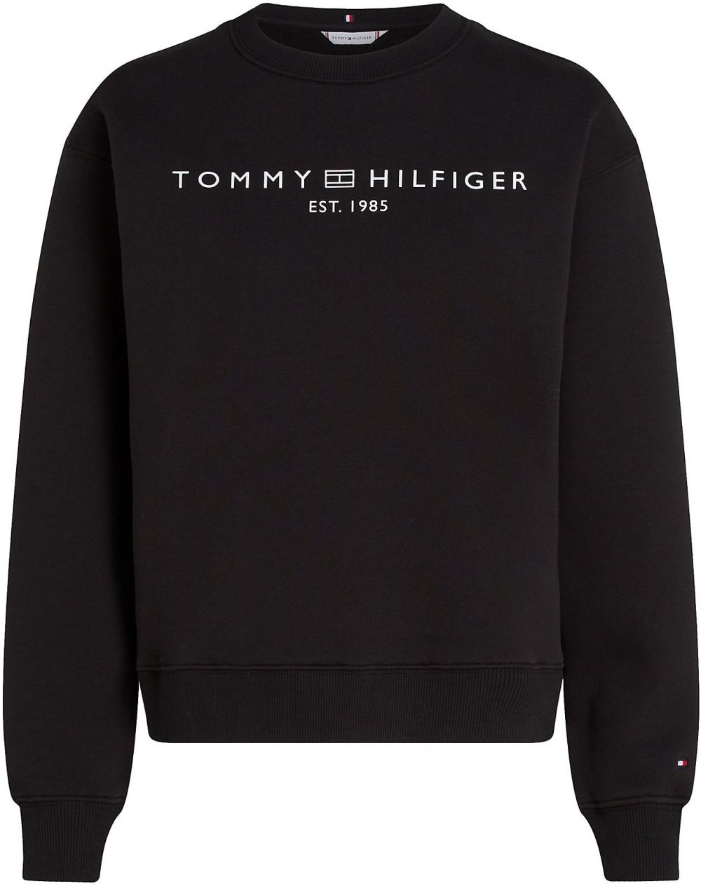TOMMY HILFIGER Mikina  čierna / biela