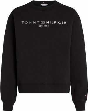 TOMMY HILFIGER Mikina  čierna / biela